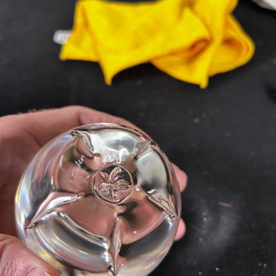 Steuben apple paperweight