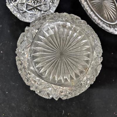 Lot of 5 cut glass pieces