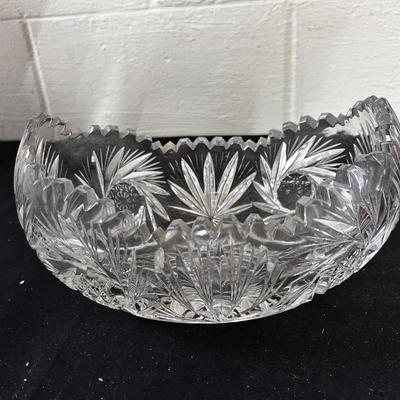 American Brilliant cut glass serving dish
