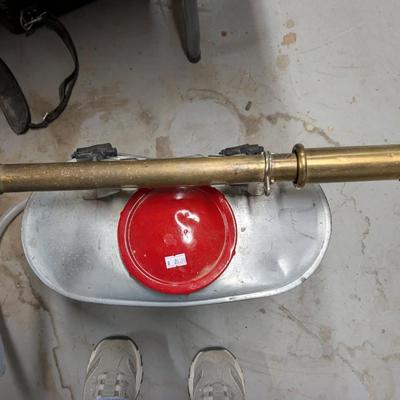 Vintage Backpack Fire Extinguisher Pump Brass nozzle