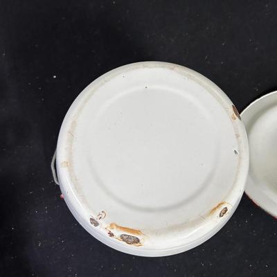Vintage enamelware pail