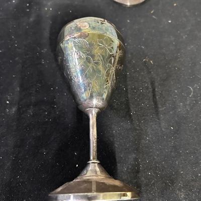Meriden wine goblets silver-plate (2)