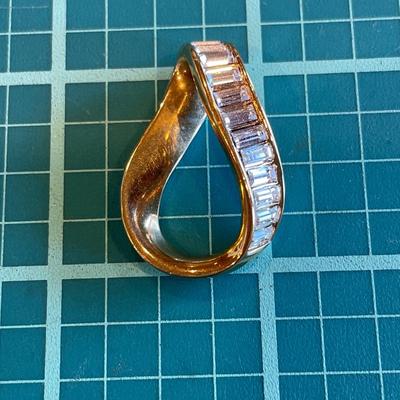 Signed Swarovski vintage rhinestone pendant