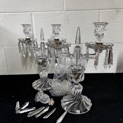 Glass candelabra (2)