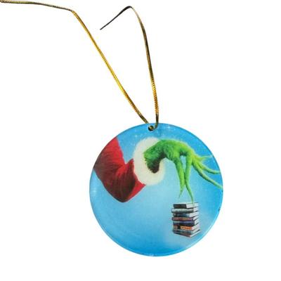 3-Pack How the Grinch Stole Christmas Acrylic Single Sided Ornament for Book Lovers - Librarian, Nerd, Book Lover, Book Club Gifts