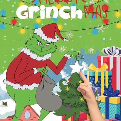 Pin The Star on Mr. Grinch's Tree - Christmas Family Games for Kids & Adults - Decorations Party Supplies Gifts for Holiday