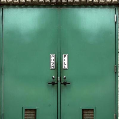 Classic Vertical "Push Pull" Door Signs - Professional Signs - Easy Installation Includes Double-Sided Foam Adhesive Tape