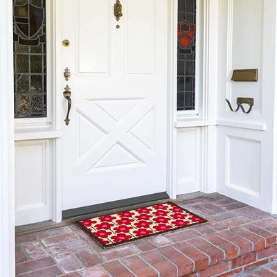 Juvale Natural Coir Floral Spring Door Mat for Front Entry - 30 x 17 Inch Cute Door Mat with Flower Decor - Indoor & Outdoor Doormat...
