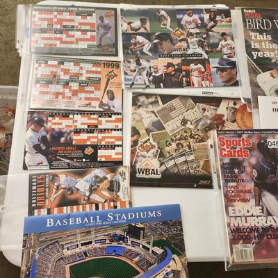 Vintage Orioles Baseball Schedules Calendars , Baysox All Star FanFest 93 Magazines memorabilia