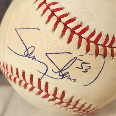 Sammy Stewart OMLB Signed Autographed Baseball In Collectors Case