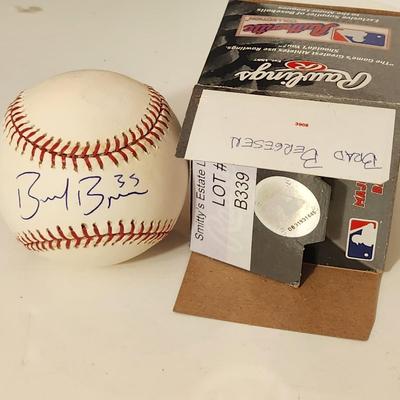 Brad Bergesen 35 Orioles OMLB Signed Autographed Baseball
