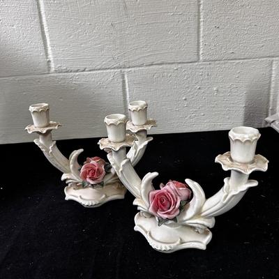 Antique Karl Ens porcelain candelabra (2)