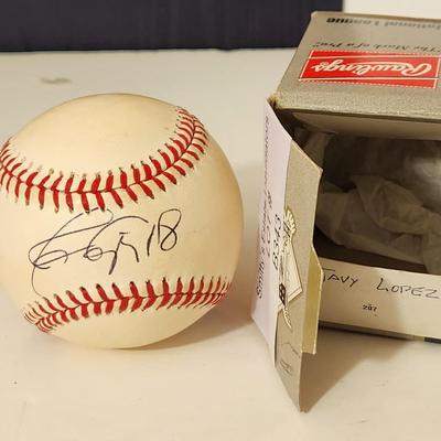 Javy Lopez OMLB Signed Autographed Baseball