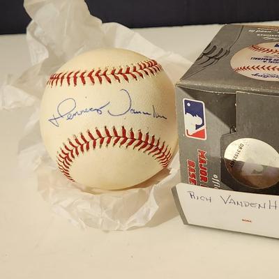 Henricus Rick Van den Hurk OMLB Signed Autographed Baseball