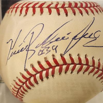 Lot of 4 OMLB Signed Autographed Baseball Gregg Zaun Nerio Rodriguez Pete Richert Alan Mills