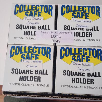 Lot of 4 OMLB Signed Autographed Baseball Aaron Ledesma Doug Drabek Armando Benetiz , Jermone Walton