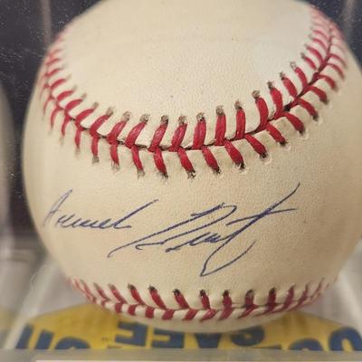 Lot of 4 OMLB Signed Autographed Baseball Aaron Ledesma Doug Drabek Armando Benetiz , Jermone Walton