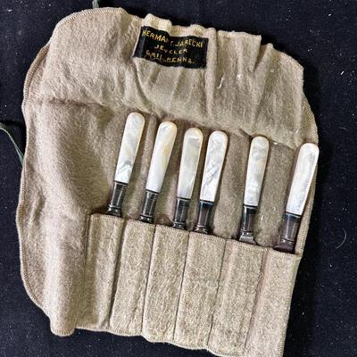 Coventry Cutlery fruit knives mother of pearl handles (6)