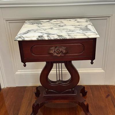Victorian Italian Marble Top Side Table