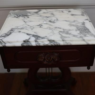 Victorian Italian Marble Top Side Table