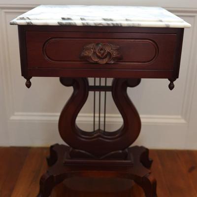 Victorian Italian Marble Top Side Table