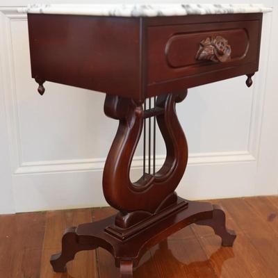 Victorian Italian Marble Top Side Table