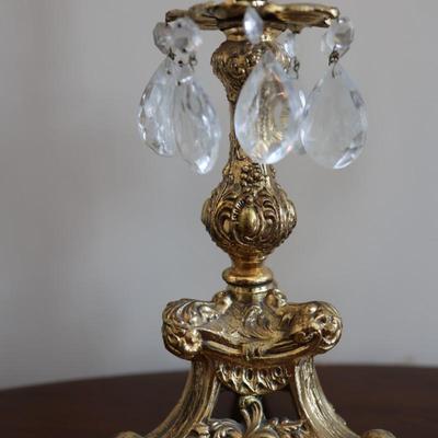 Vintage Ornate Brass Candlesticks