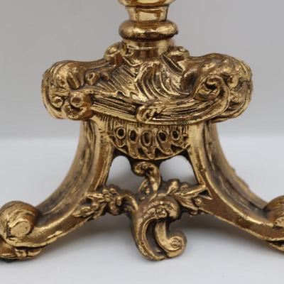 Vintage Ornate Brass Candlesticks