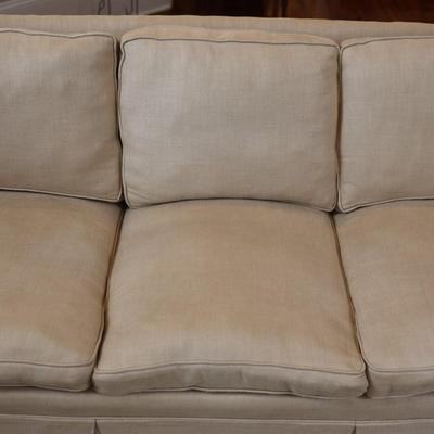 Upholstered Beige Sleeper Sofa