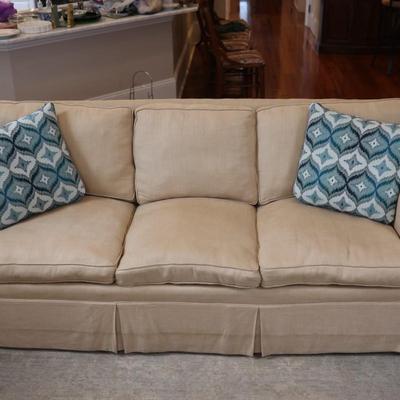 Upholstered Beige Sleeper Sofa