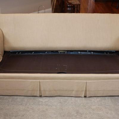 Upholstered Beige Sleeper Sofa
