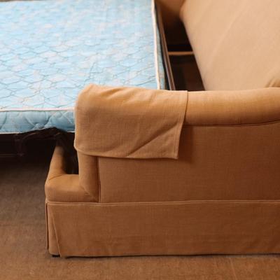 Upholstered Beige Sleeper Sofa