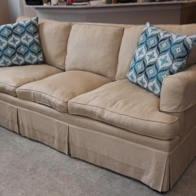 Upholstered Beige Sleeper Sofa