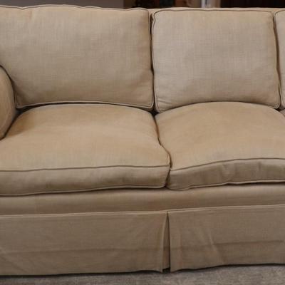 Upholstered Beige Sleeper Sofa