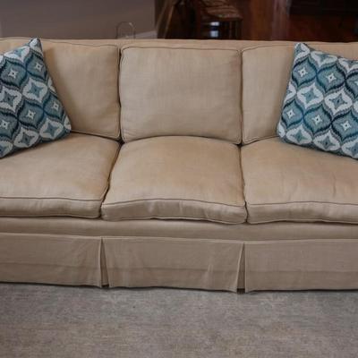 Upholstered Beige Sleeper Sofa