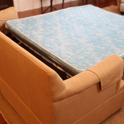 Upholstered Beige Sleeper Sofa