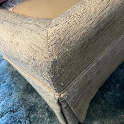 Chaise Boudoir Lounge Chair w Oversized Ottoman
