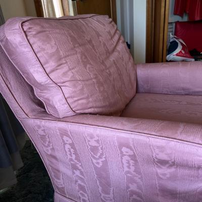 Chaise Boudoir Lounge Chair w Oversized Ottoman