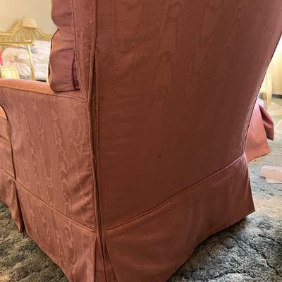 Chaise Boudoir Lounge Chair w Oversized Ottoman