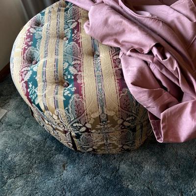Chaise Boudoir Lounge Chair w Oversized Ottoman