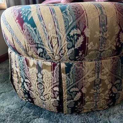 Chaise Boudoir Lounge Chair w Oversized Ottoman