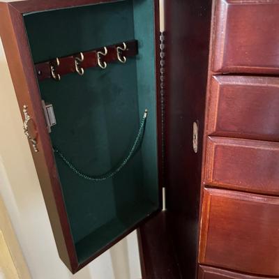 Lot of 2 - Jewelry Armoire & Cabinet