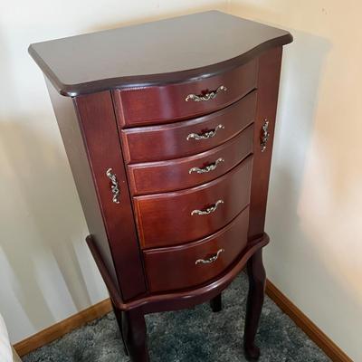 Lot of 2 - Jewelry Armoire & Cabinet