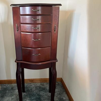 Lot of 2 - Jewelry Armoire & Cabinet