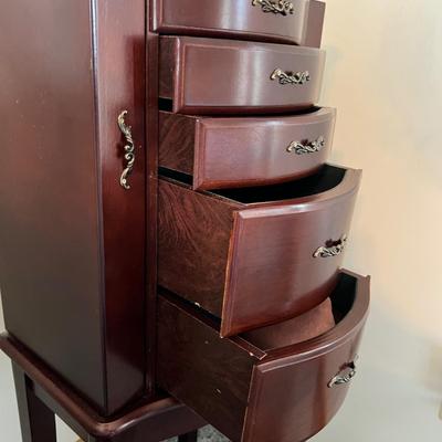 Lot of 2 - Jewelry Armoire & Cabinet