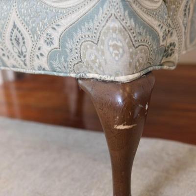 Vintage Tall Wingback Chair with Elegant Paisley Upholstery