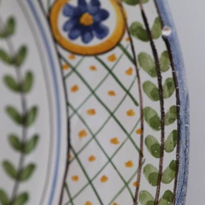 Portugal Hand-painted Ceramic Floral Plate