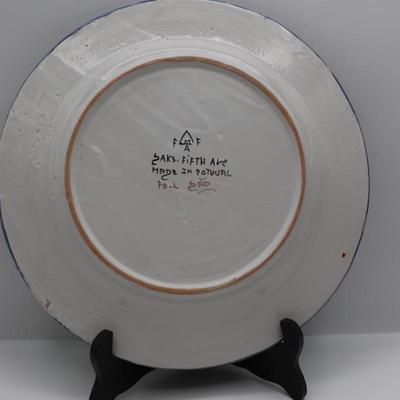 Portugal Hand-painted Ceramic Floral Plate