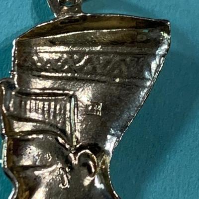 14k Yellow Gold Pendants Lot Moon/Egyptian Pharaoh