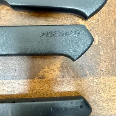 Farberware Cutlery Knife Set with Wood Block incomplete